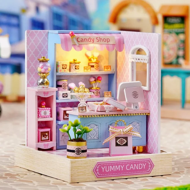 CUTEROOM Pink Candy Shop storefront on a table